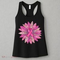 Sunflower Pink Breast Cancer Awareness Support Women Warrior Women's Tank Top thumb 3
