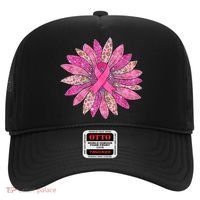 Sunflower Pink Breast Cancer Awareness Support Women Warrior Hat thumb 0