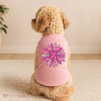 Sunflower Pink Breast Cancer Awareness Support Women Warrior Doggie Tank thumb 2
