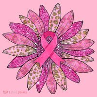 Sunflower Pink Breast Cancer Awareness Support Women Warrior Long Sleeve Shirt thumb 2