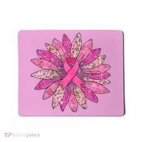 Sunflower Pink Breast Cancer Awareness Support Women Warrior Mousepad thumb 0