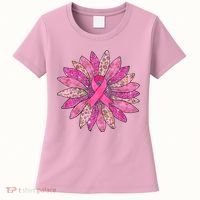Sunflower Pink Breast Cancer Awareness Support Women Warrior Women's T-Shirt thumb 0