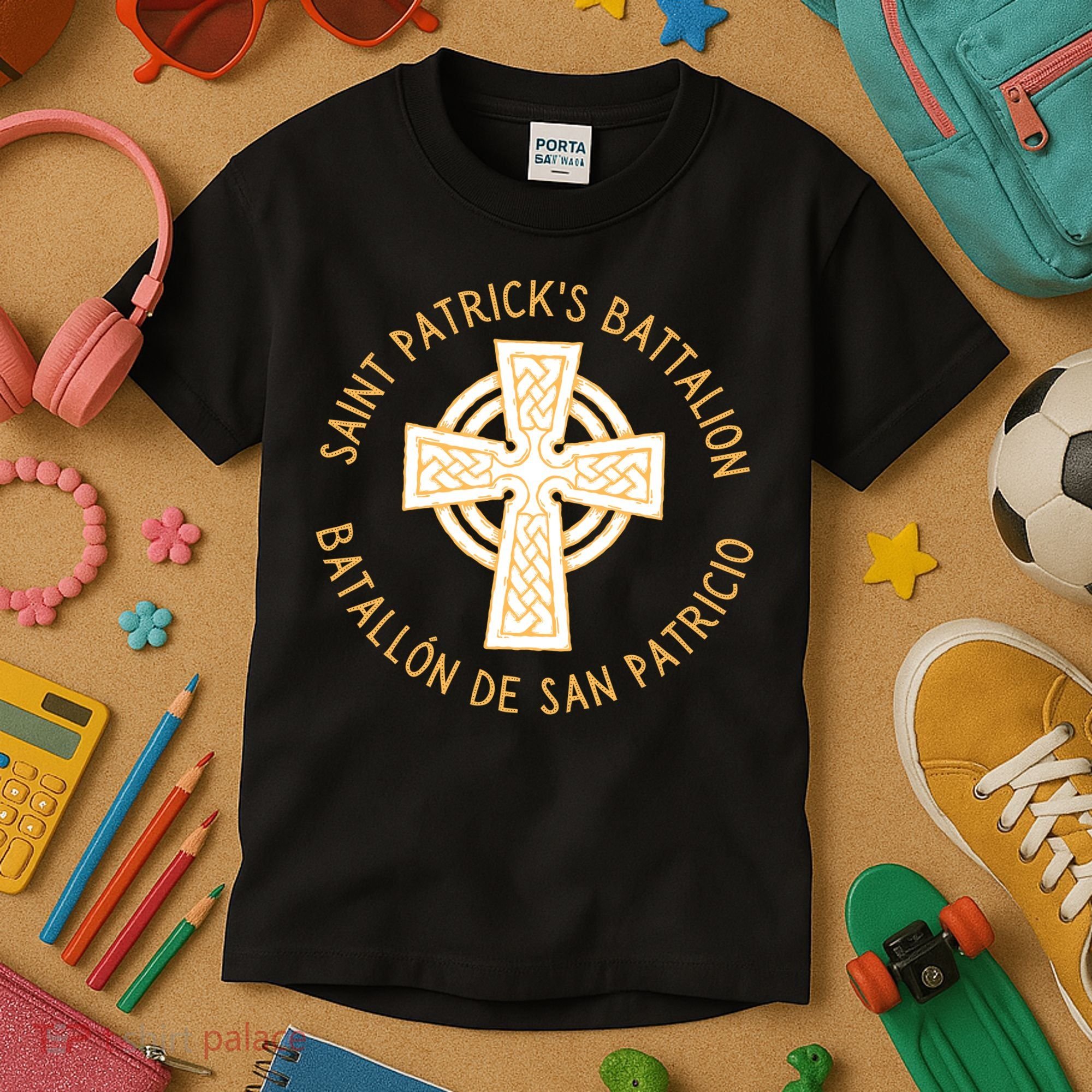Saint Patrick's Battalion San Patricios Catholic Gift Kids T-Shirt