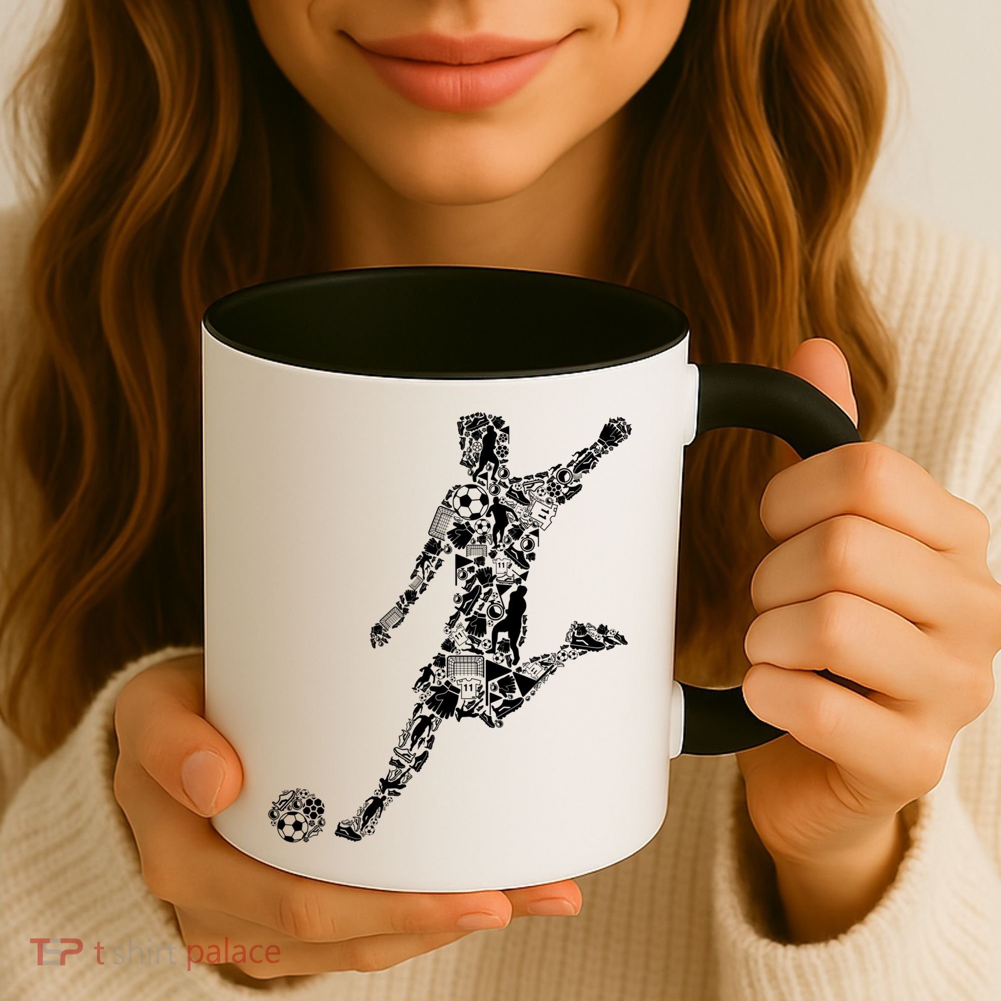 Soccer Player Boys Kids Youth Men TShirt Coffee Mug