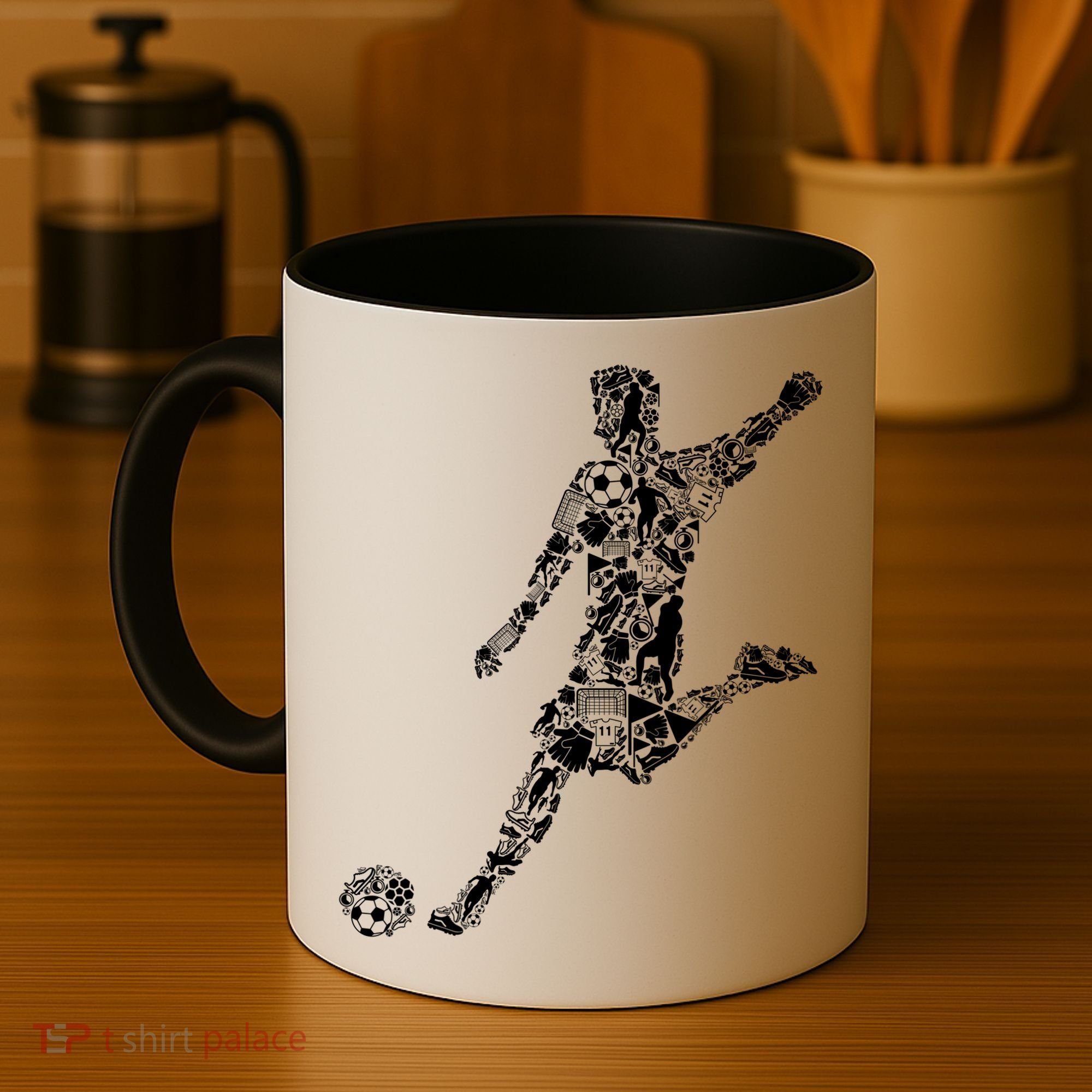 Soccer Player Boys Kids Youth Men TShirt Coffee Mug
