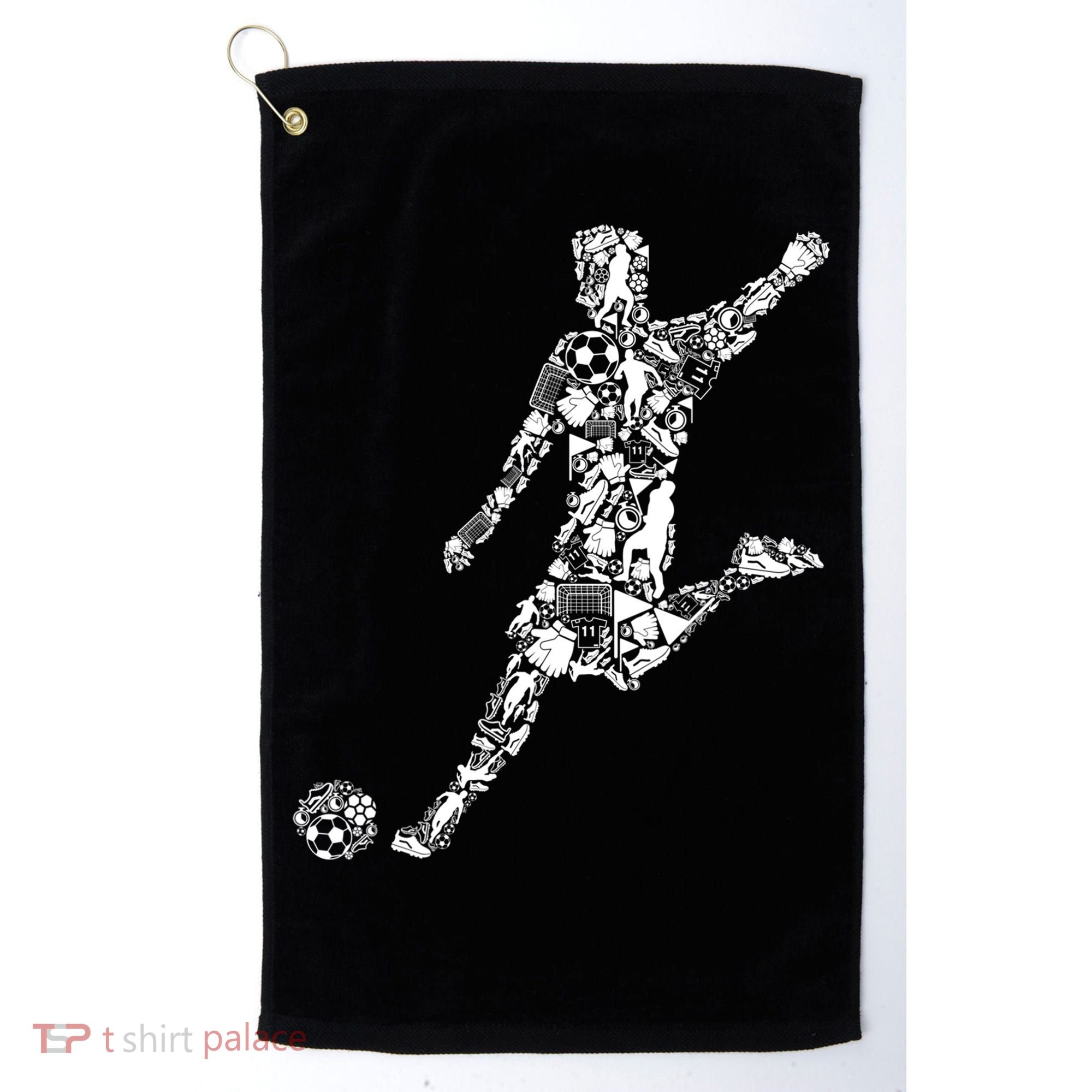 Soccer Player Boys Kids Youth Men TShirt Golf Towel