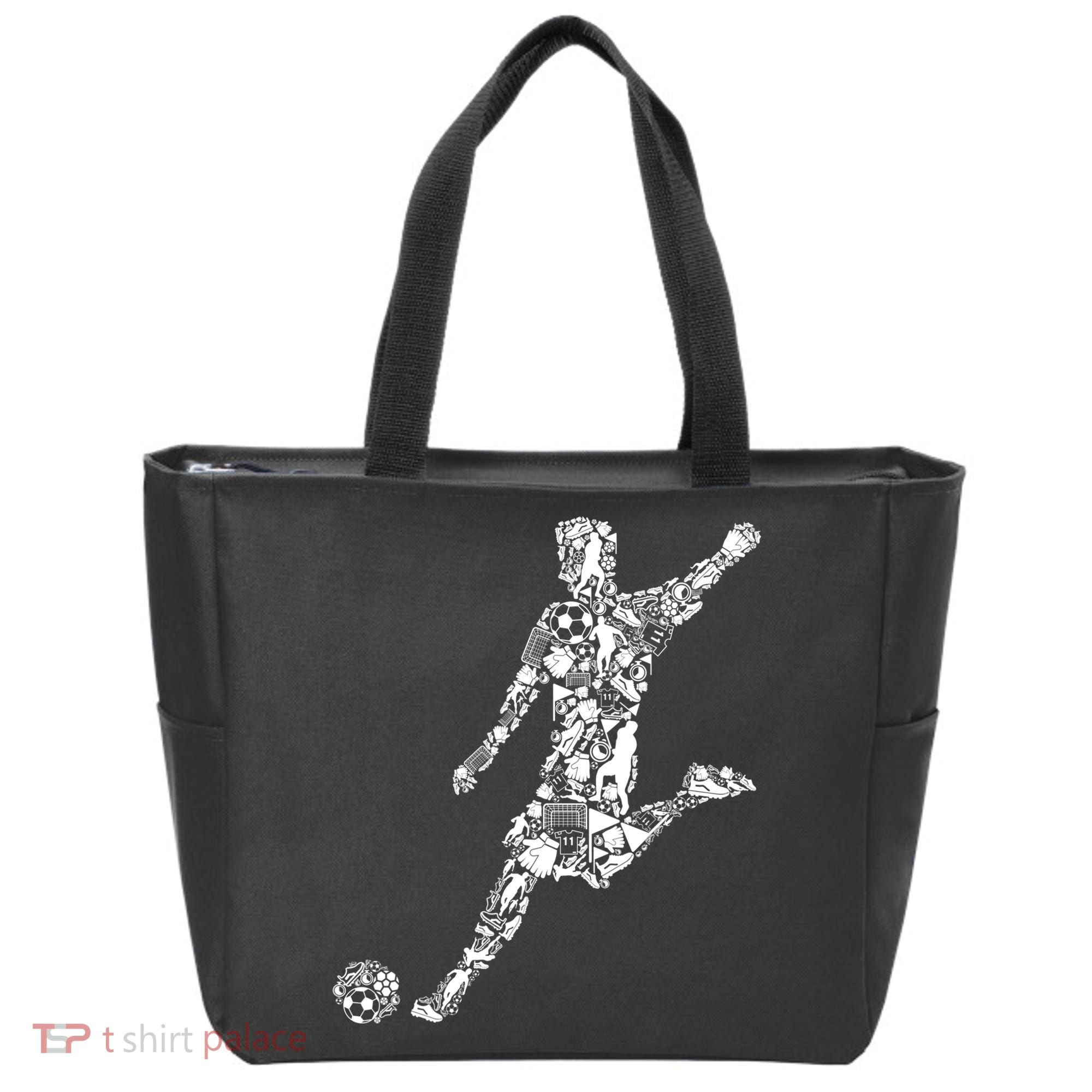 Soccer Player Boys Kids Youth Men TShirt Tote Bag