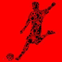 Soccer Player Boys Kids Youth Men TShirt Santa Hat thumb 1