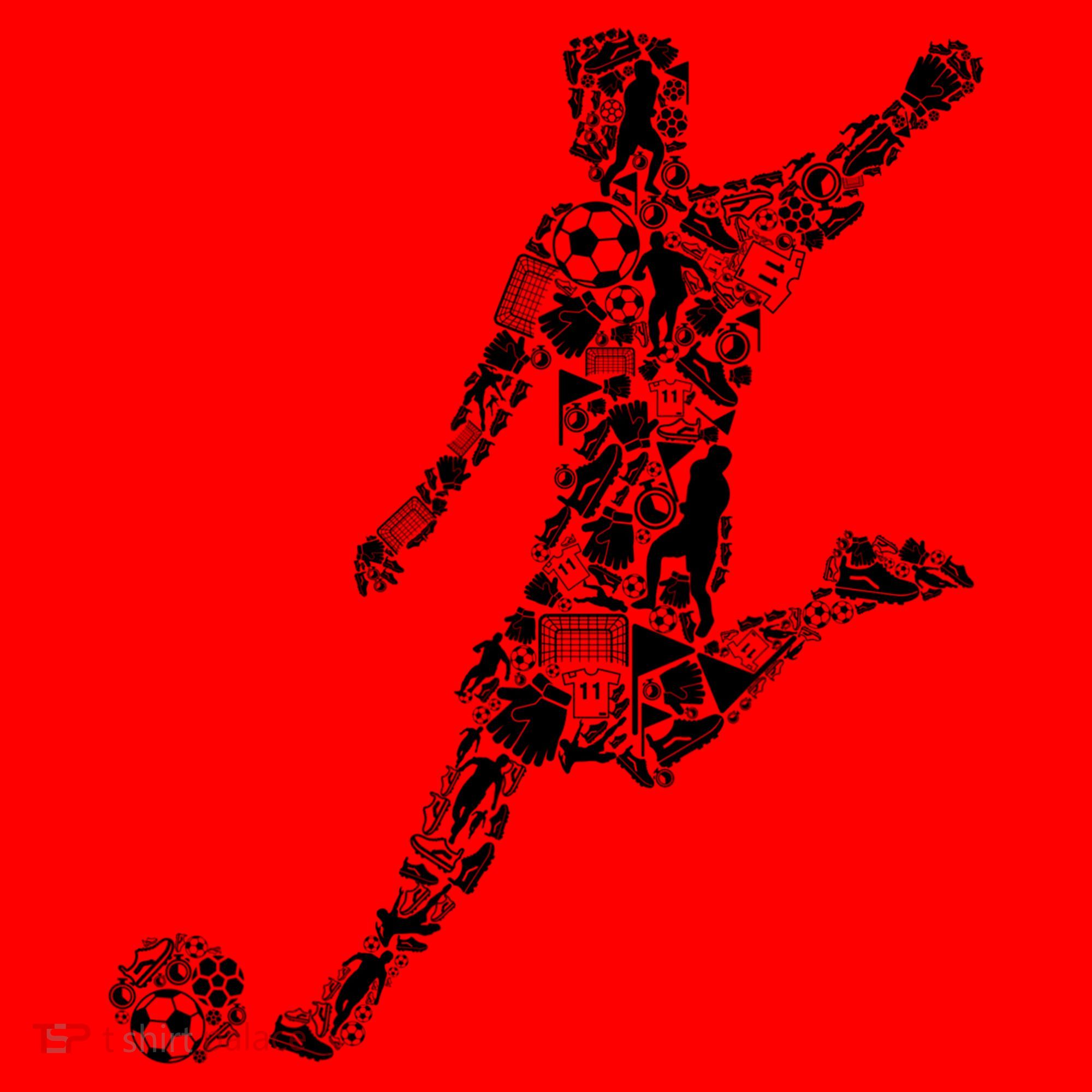Soccer Player Boys Kids Youth Men TShirt Santa Hat