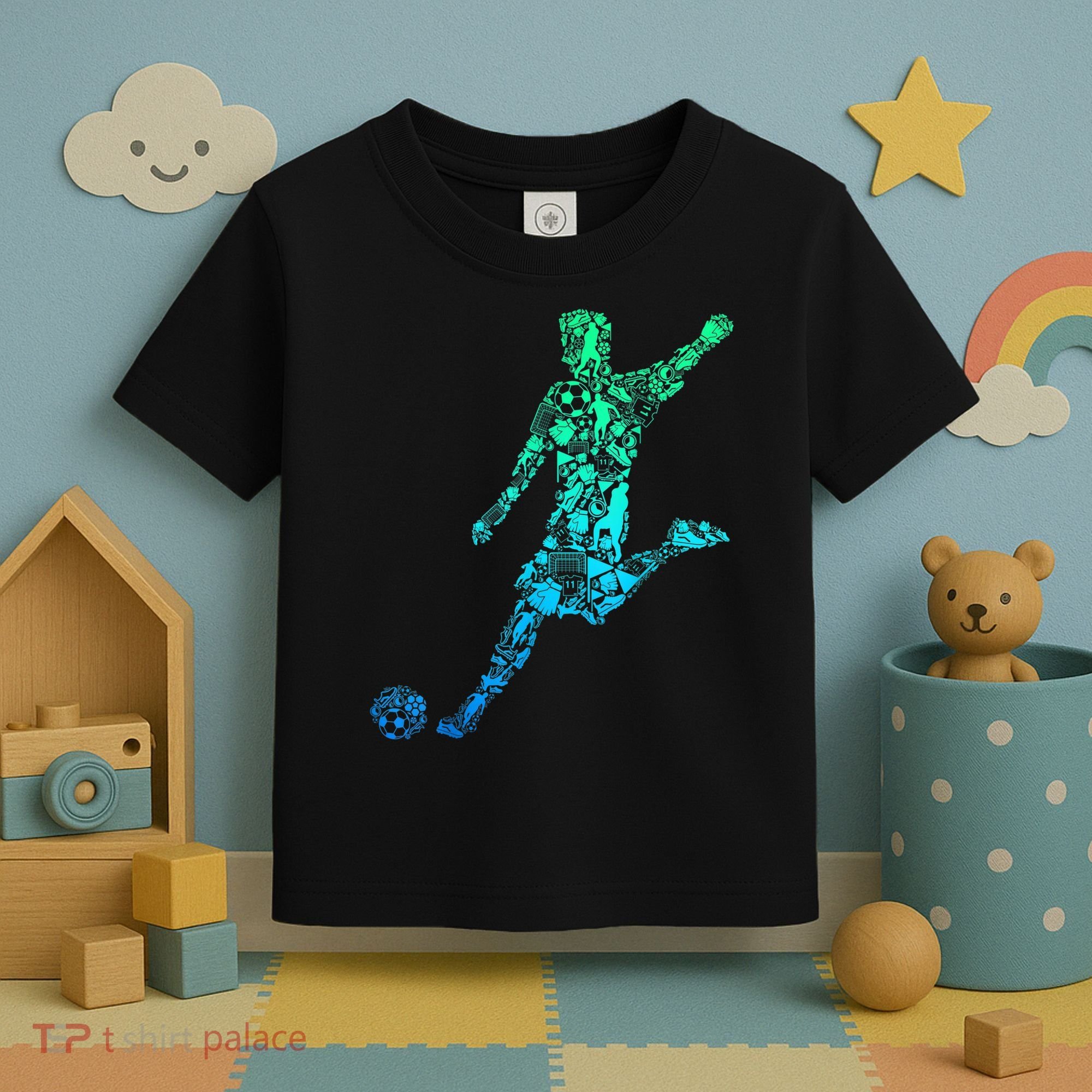 Soccer Player Boys Kids Youth Men TShirt Toddler T-Shirt