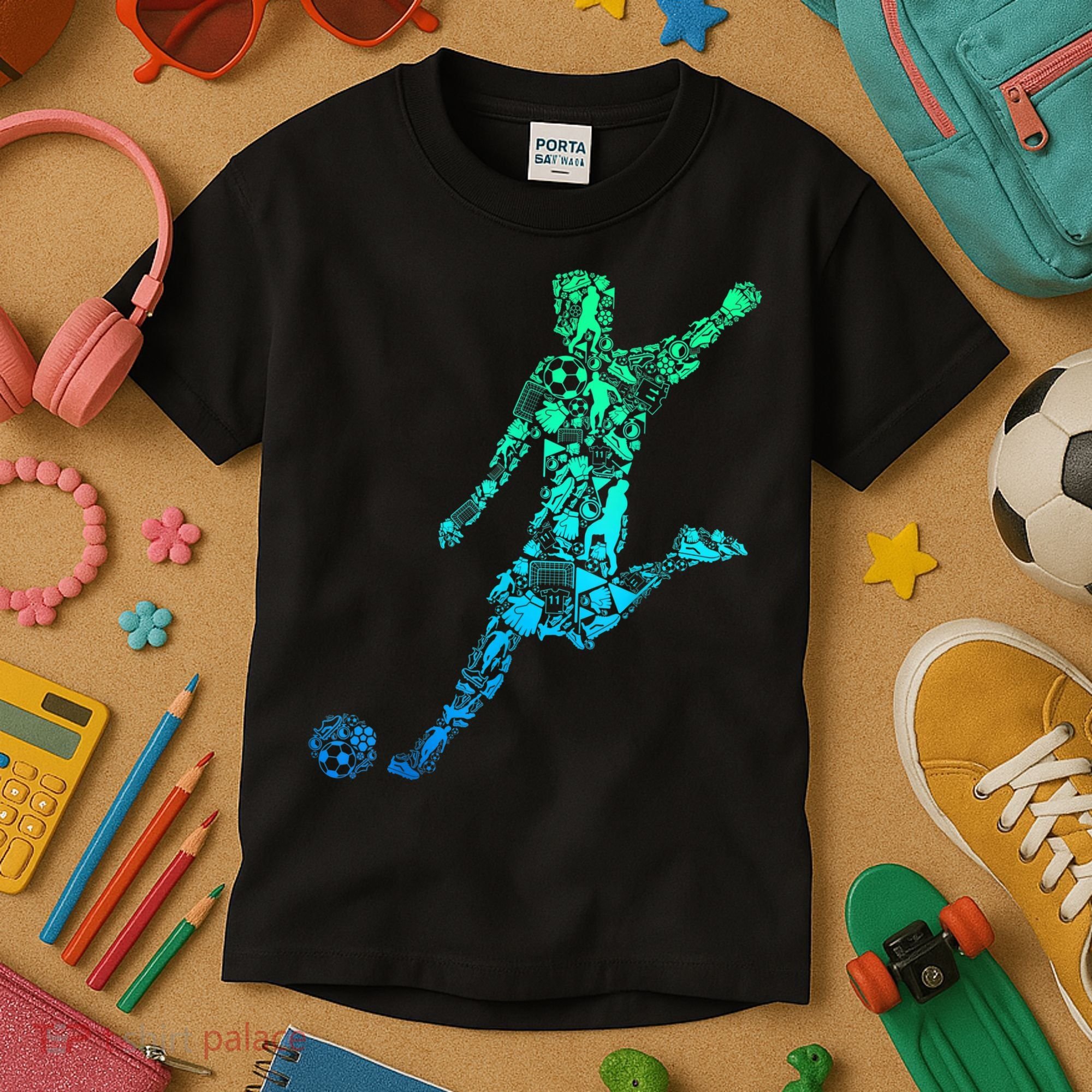 Soccer Player Boys Kids Youth Men TShirt Kids T-Shirt