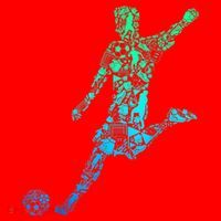 Soccer Player Boys Kids Youth Men TShirt Santa Hat thumb 1