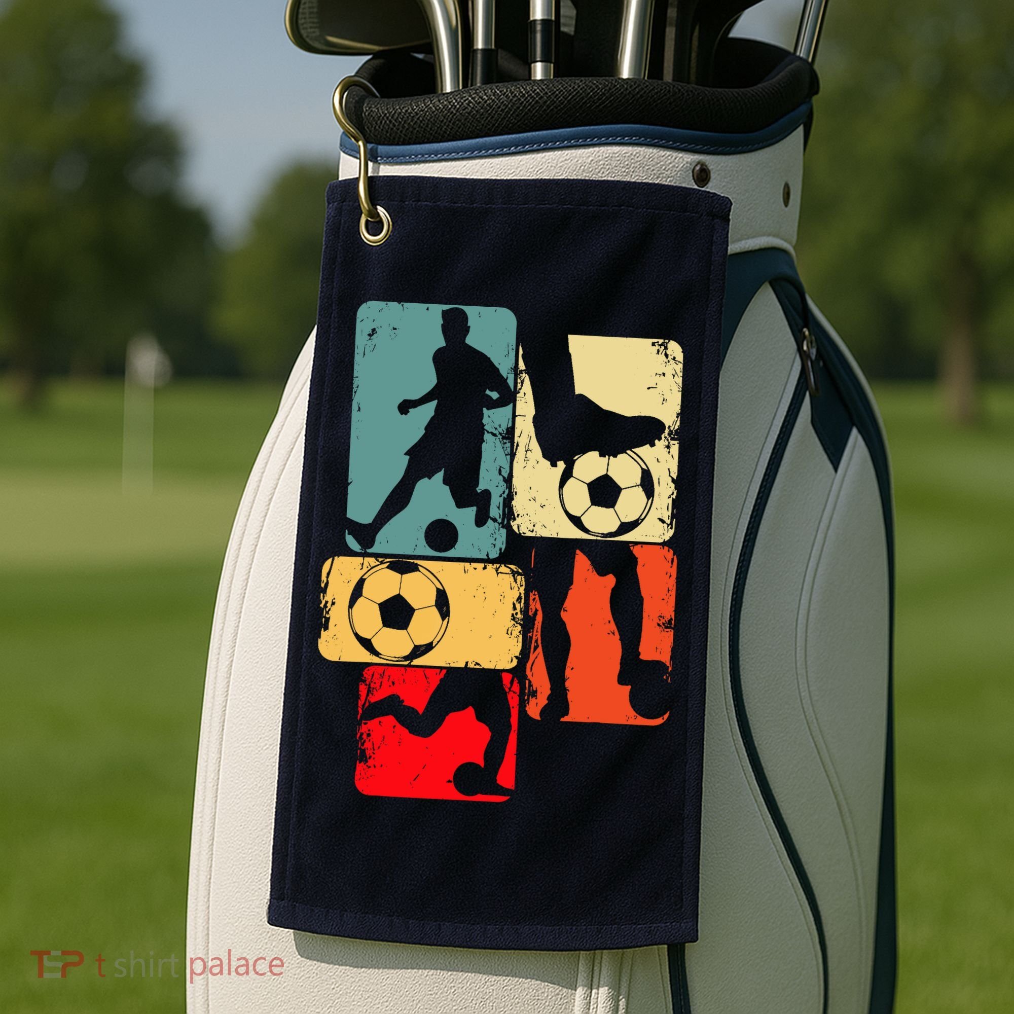 Soccer Player Boy Golf Towel