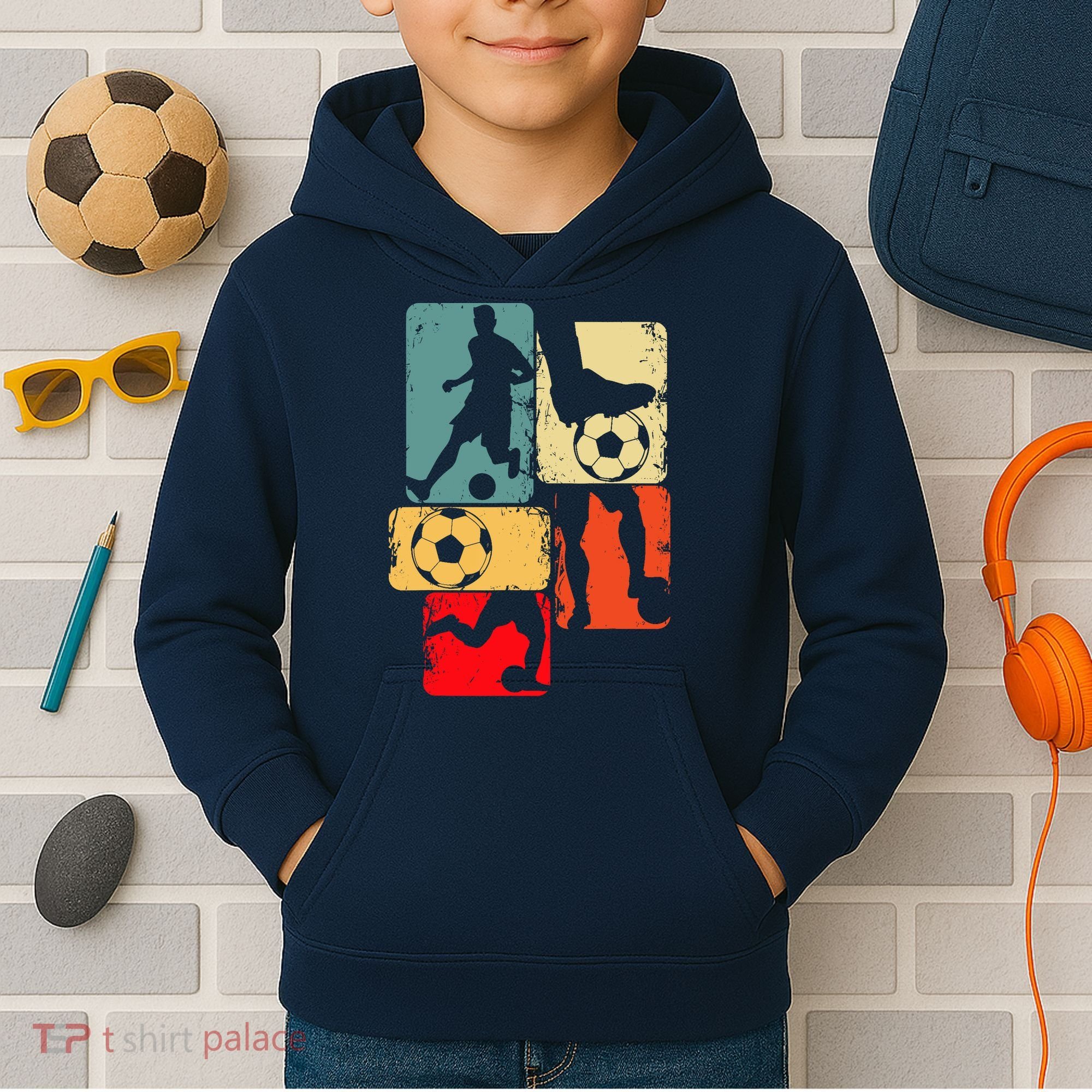 Soccer Player Boy Kids Hoodie
