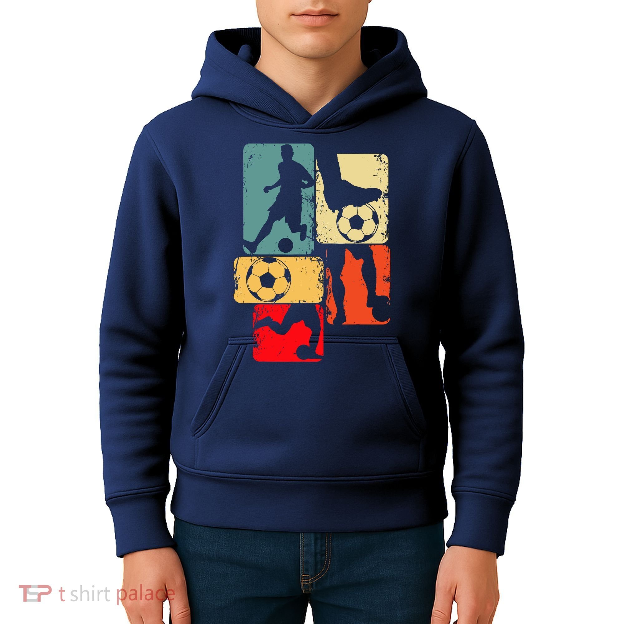 Soccer Player Boy Kids Hoodie