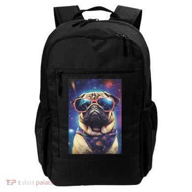 Space Pug Cool Dog Poster Backpack