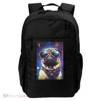 Space Pug Cool Dog Poster Backpack thumb 0
