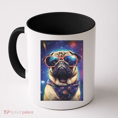 Space Pug Cool Dog Poster Coffee Mug