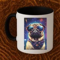 Space Pug Cool Dog Poster Coffee Mug thumb 2