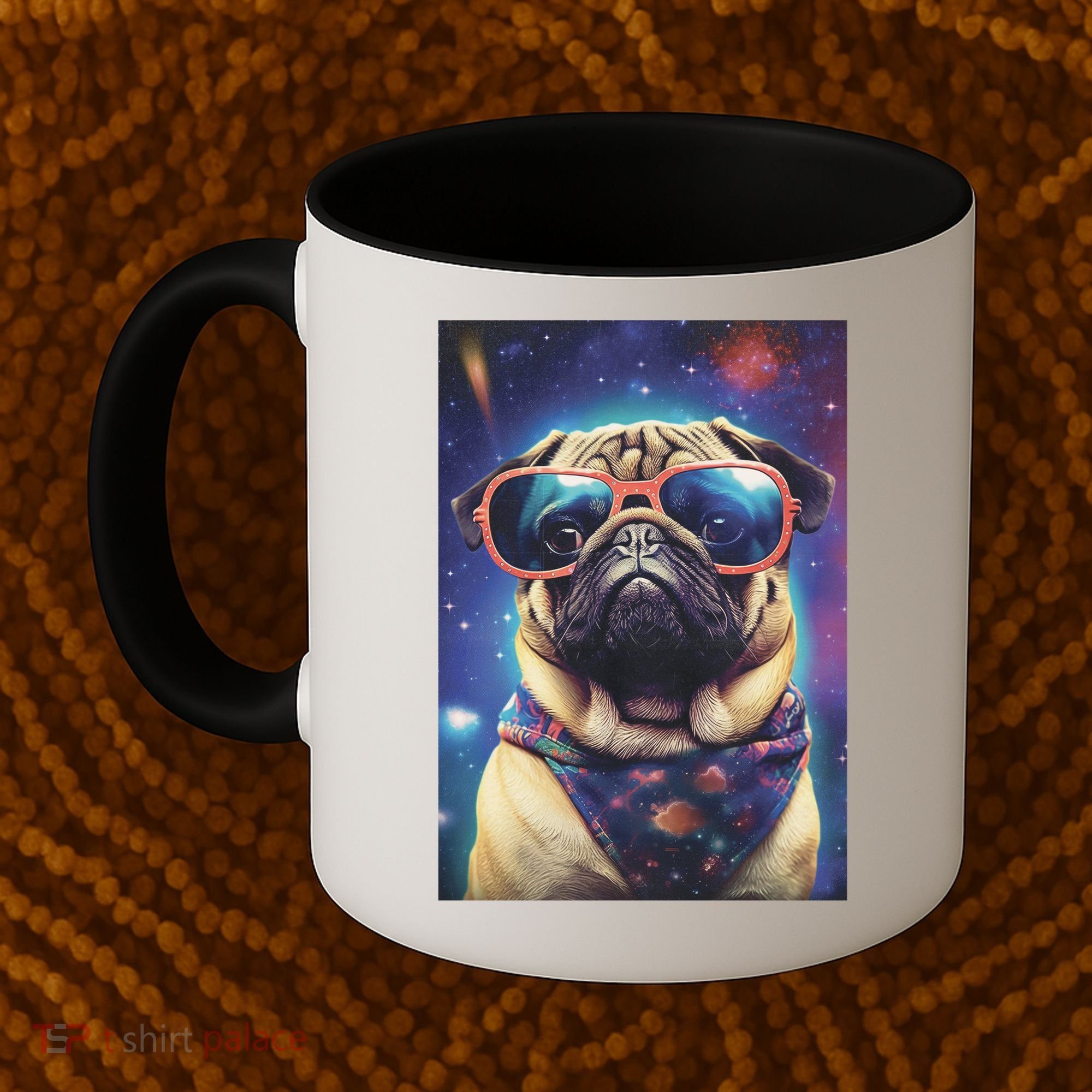 Space Pug Cool Dog Poster Coffee Mug