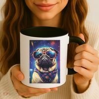 Space Pug Cool Dog Poster Coffee Mug thumb 3