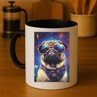 Space Pug Cool Dog Poster Coffee Mug thumb 4