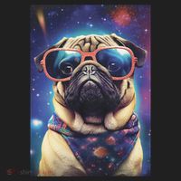 Space Pug Cool Dog Poster Tumbler thumb 3