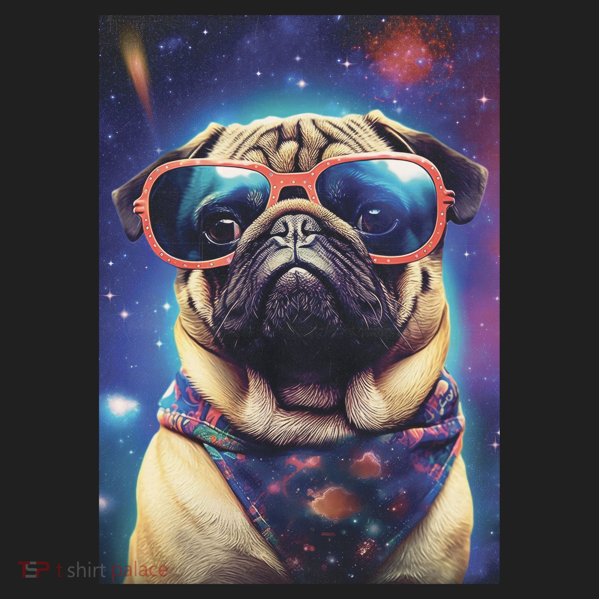 Space Pug Cool Dog Poster Tumbler