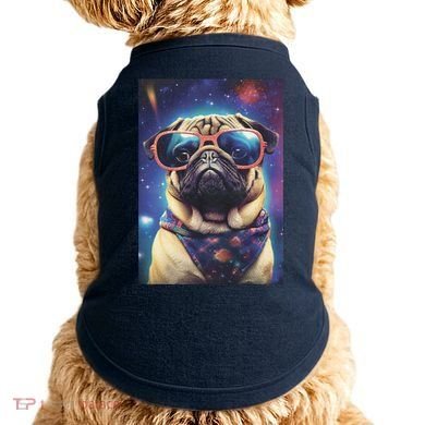 Space Pug Cool Dog Poster Doggie Tank