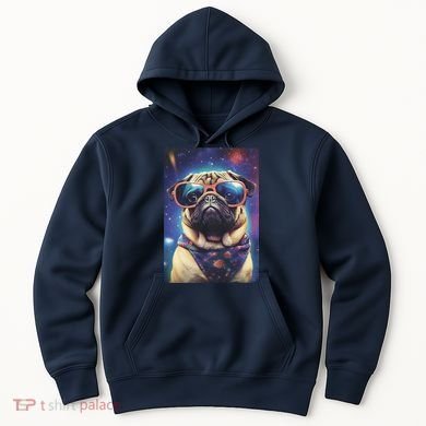 Space Pug Cool Dog Poster Hoodie