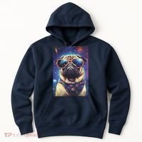 Space Pug Cool Dog Poster Hoodie thumb 0