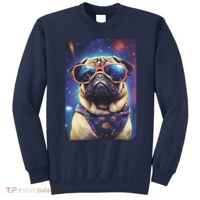 Space Pug Cool Dog Poster Sweatshirt