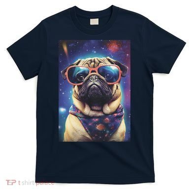 Space Pug Cool Dog Poster T-Shirt