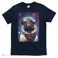 Space Pug Cool Dog Poster T-Shirt thumb 0
