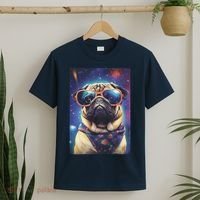 Space Pug Cool Dog Poster T-Shirt thumb 2