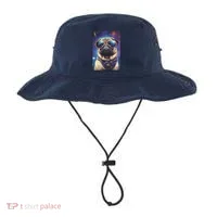 Space Pug Cool Dog Poster Bucket Hat thumb 0
