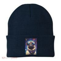 Space Pug Cool Dog Poster Beanie thumb 0