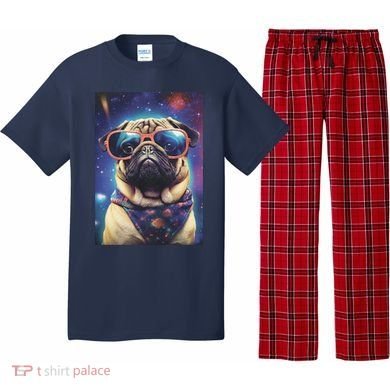 Space Pug Cool Dog Poster Pajama Set