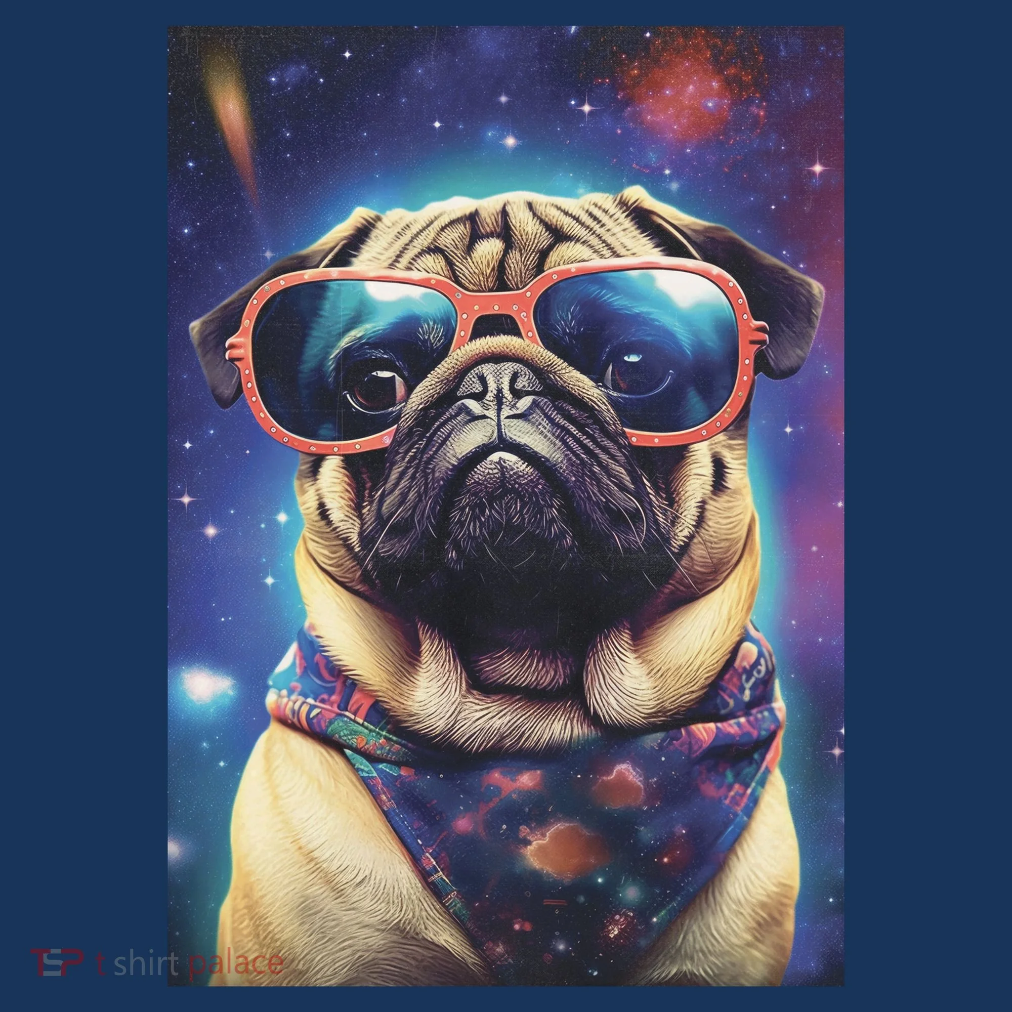 Space Pug Cool Dog Poster Women's Hoodie