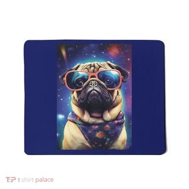 Space Pug Cool Dog Poster Mousepad