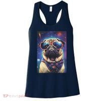 Space Pug Cool Dog Poster Women's Tank Top thumb 0