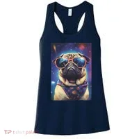 Space Pug Cool Dog Poster Women's Tank Top thumb 0