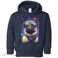 Space Pug Cool Dog Poster Toddler Hoodie thumb 0