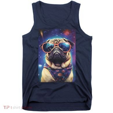 Space Pug Cool Dog Poster Tank Top