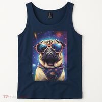 Space Pug Cool Dog Poster Tank Top thumb 2