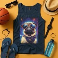 Space Pug Cool Dog Poster Tank Top thumb 4