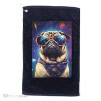 Space Pug Cool Dog Poster Golf Towel thumb 0