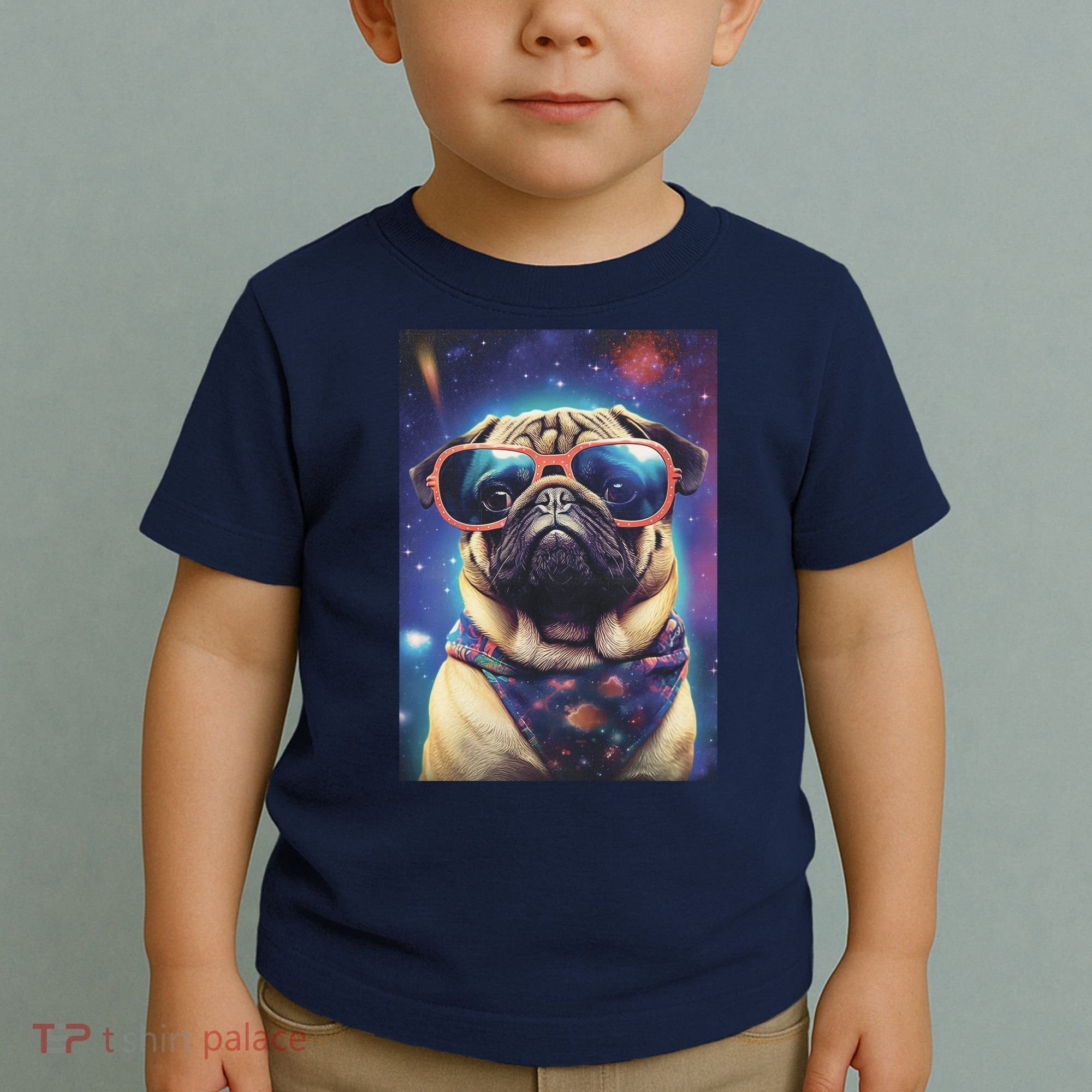 Space Pug Cool Dog Poster Toddler T-Shirt