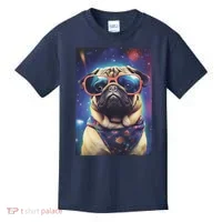Space Pug Cool Dog Poster Kids T-Shirt thumb 0