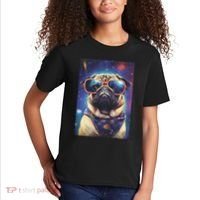 Space Pug Cool Dog Poster Kids T-Shirt thumb 2